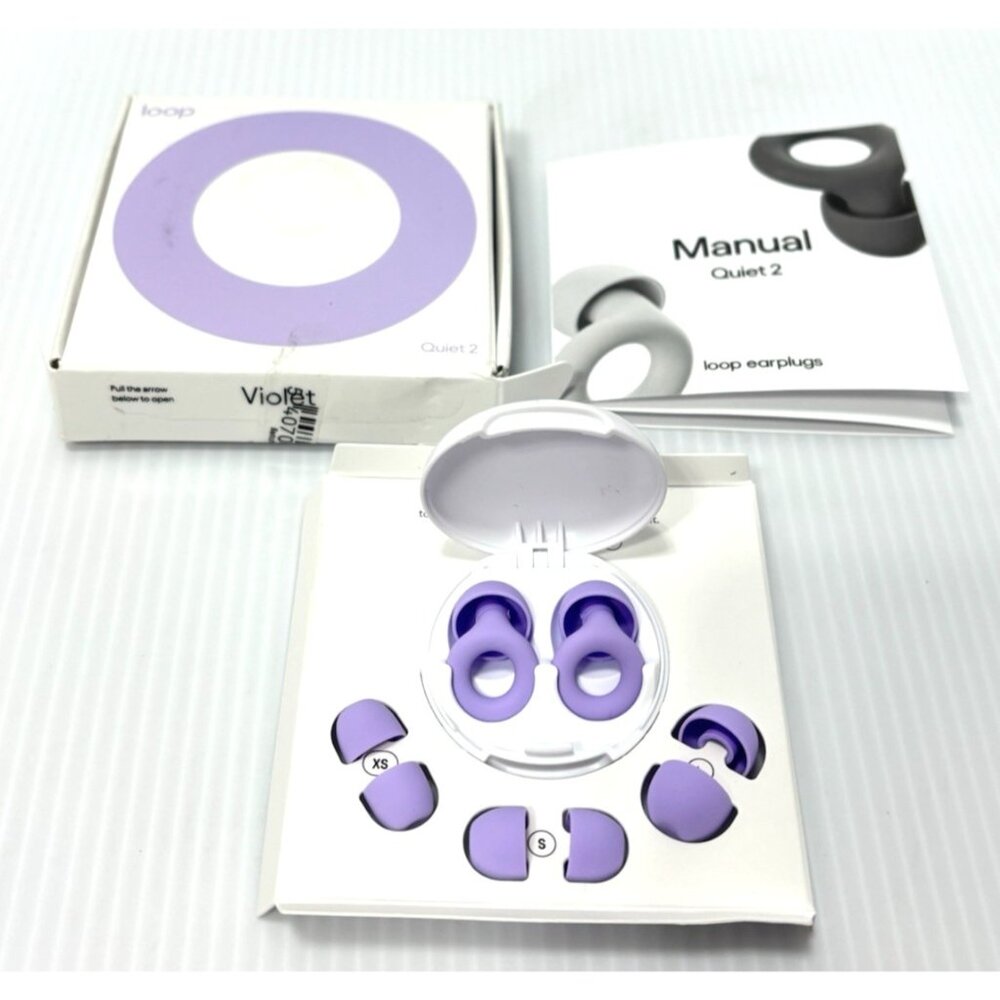 Loop Quiet 2 Earplugs Violet 24dB SNR Silicone Comfort **Open Damaged Box**